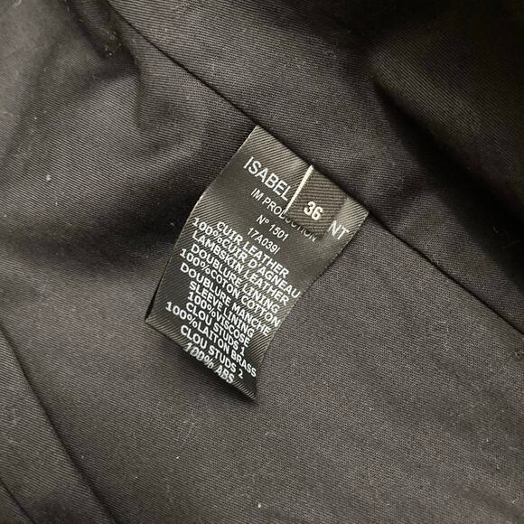 NWT Isabel Marant Lambskin Leather Veste Blizzy Jacket $2,390 - Picture 10 of 12